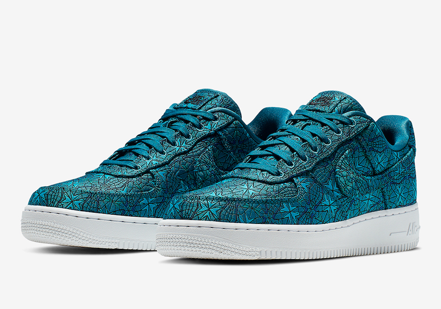green and blue air force ones