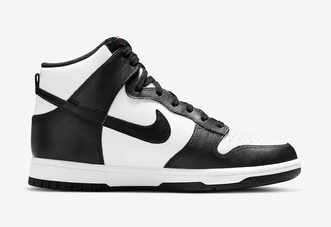 nike dunk high white black swoosh