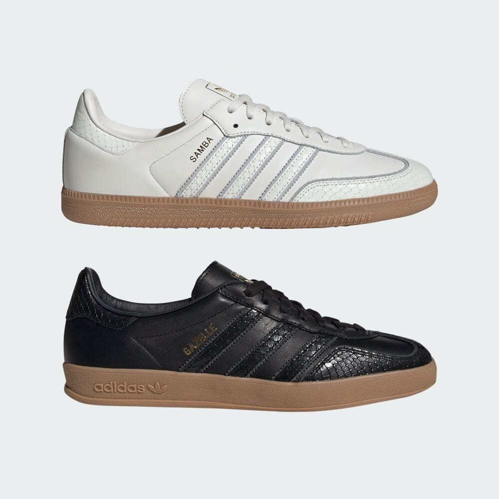 adidas スネークスキン風シューズ グレー/イエロー 国内2月25日発売